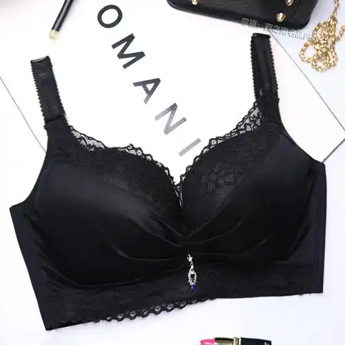 suntek大码超聚拢无钢圈调整型文胸深v收副乳薄款光面bcd杯胖mm新款