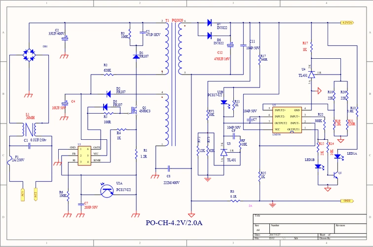 2v2a充电器原理图