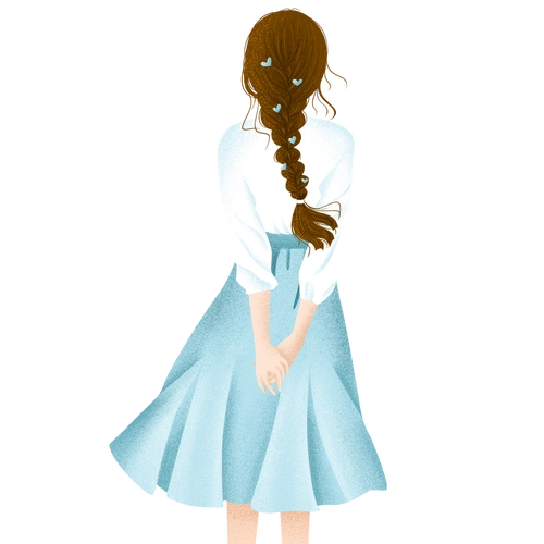 小清新女生背影