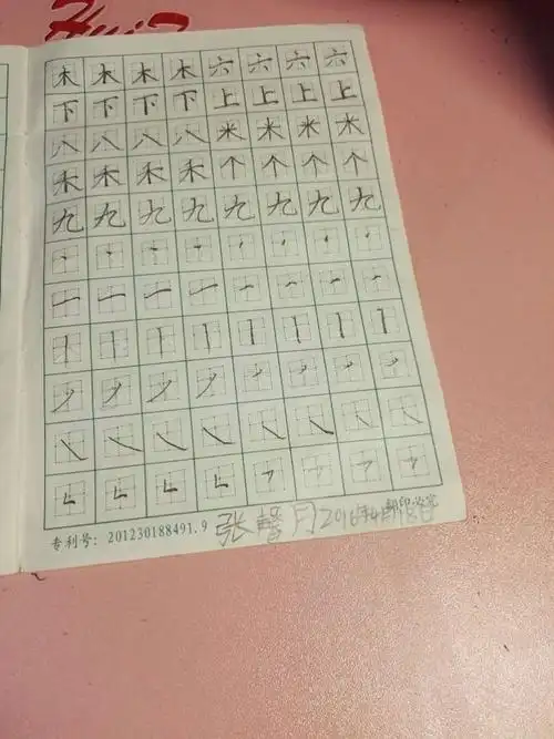 赵汝飞梯形格练字