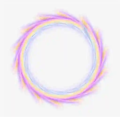 炫彩圆形花纹边框素材