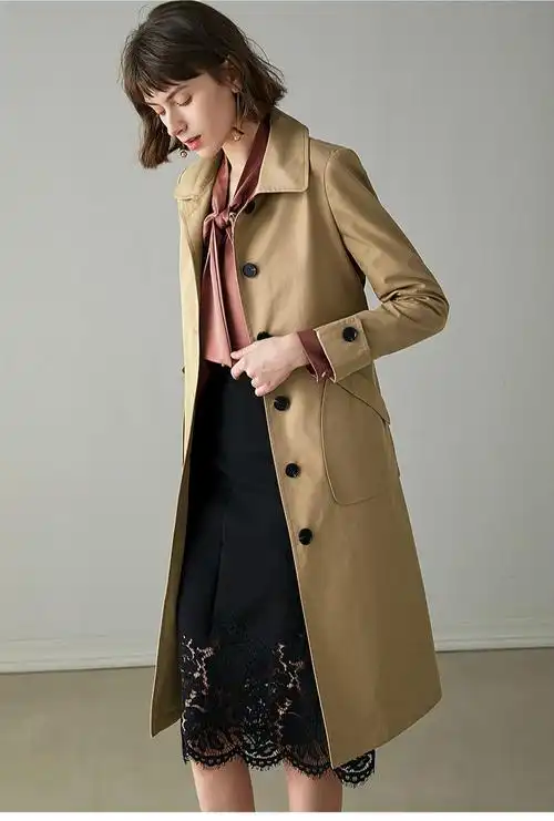 珀束(posu)品牌女装2020新款秋季修身英伦风外套时尚气质复古经典款