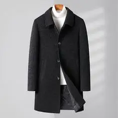 【省200元】疏赞男士大衣_疏赞男士风衣中长款呢子大衣男韩版潮流毛呢