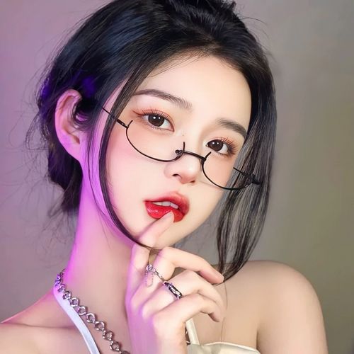 日系网红下半框眼镜女可爱装饰镜架御姐纯欲风半截镜框无镜片眼镜