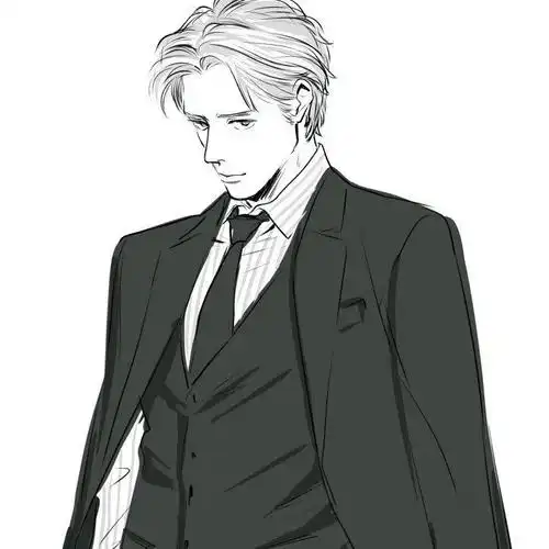 【素材】这组西装男线稿好帅!