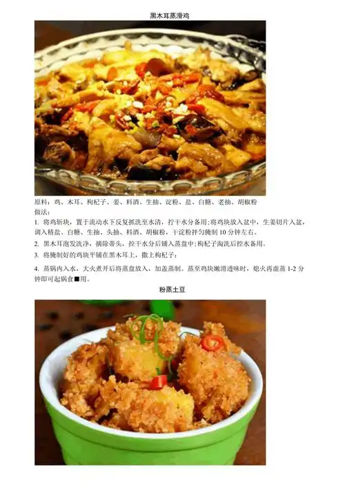 蒸菜菜谱大全(图文)_第2页