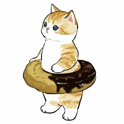 呆萌可爱的猫咪小插画