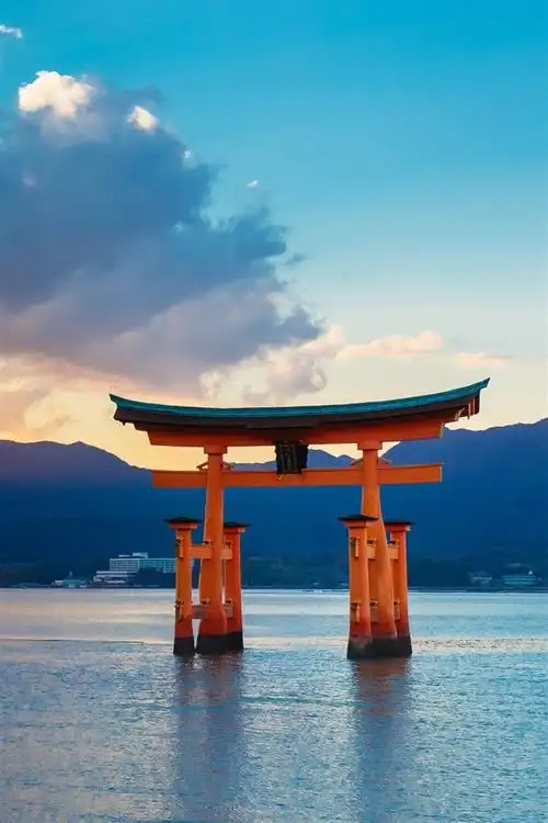 壁纸 鸟居门,海,日落,日本 3840x2160 uhd 4k 高清壁纸, 图片, 照片