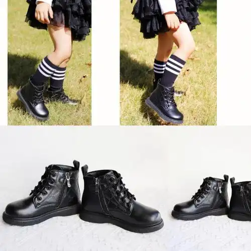 女儿穿的这双女童马丁靴绝美