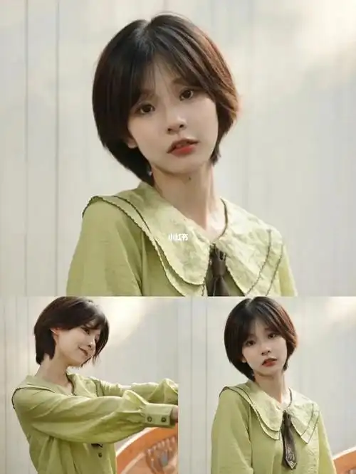 锁骨发型 显白发色 北京发型 北京剪发韩式温柔感的少女短发~适合圆脸