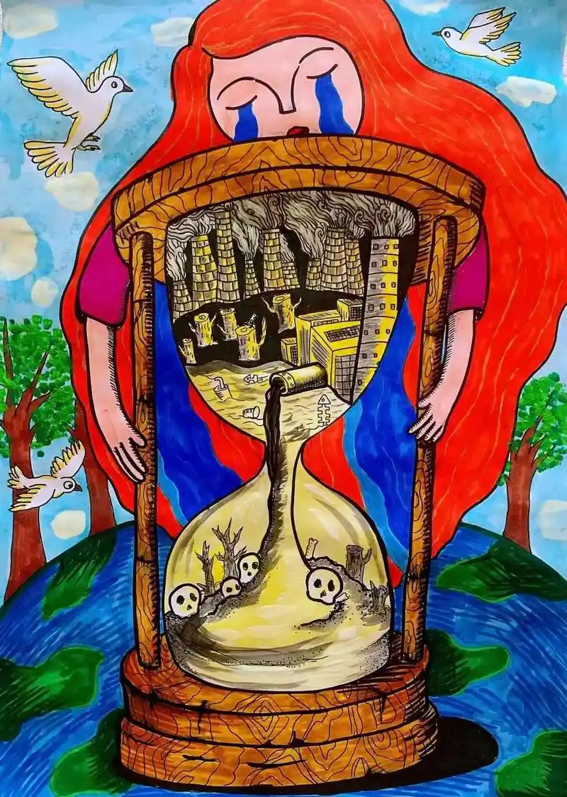 二等奖绿色家园-谢一墨 6岁多彩家园-苗厚斌 8岁一等奖儿童组●大赛