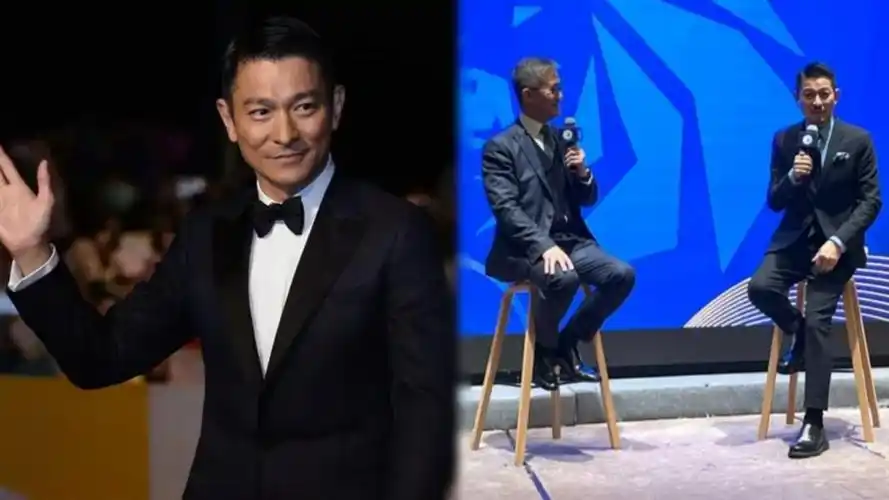 刘德华办完父亲丧事后首现身,整个人憔悴了一圈,合影时强露笑容