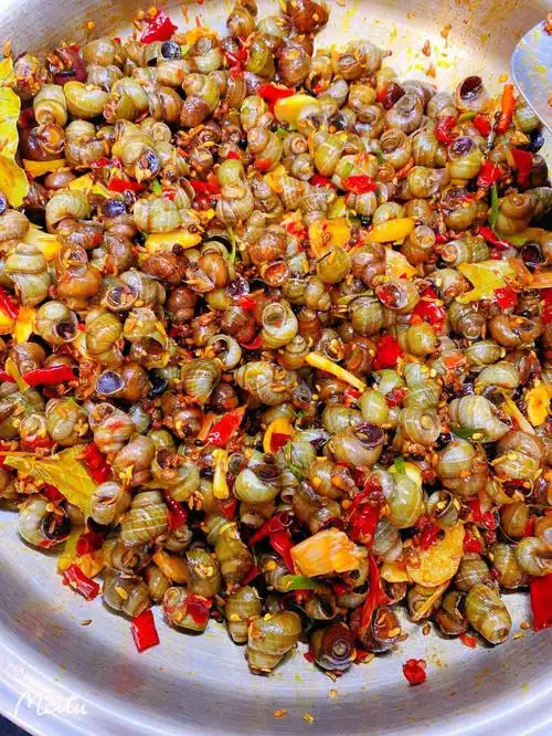 麻辣田螺有想吃的可以约 李锦记调料