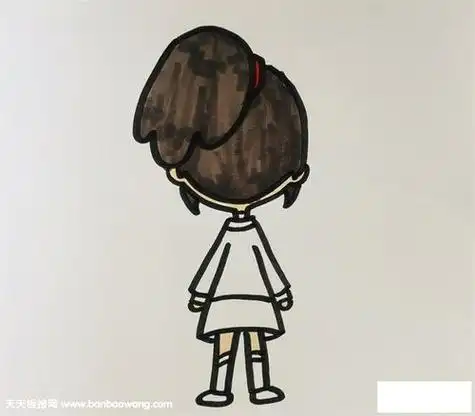 画步骤小男孩背影怎么画一个小孩背影简笔画小女孩背影简笔画图片合辑