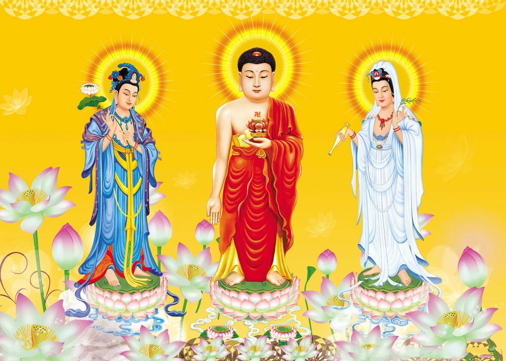 临命终时,西方三圣都会来接引往生