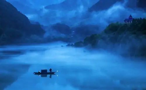 衢州乌溪江景色 烟雨江南