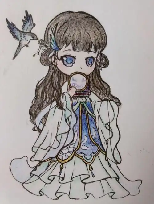 q版动漫人物简笔画古装教程视频