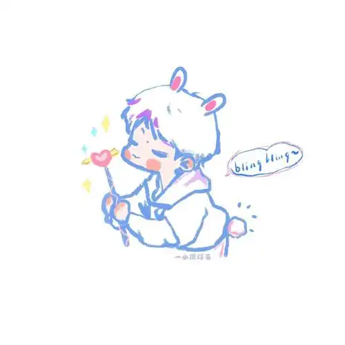 饭制易烊千玺q版图照,可爱无比的烊宝宝