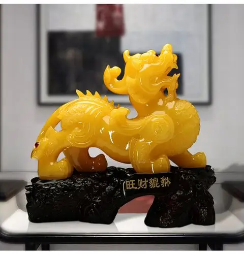 招财貔貅摆件创意礼品树脂摆件家居公司客厅酒柜玄关装饰一件代发