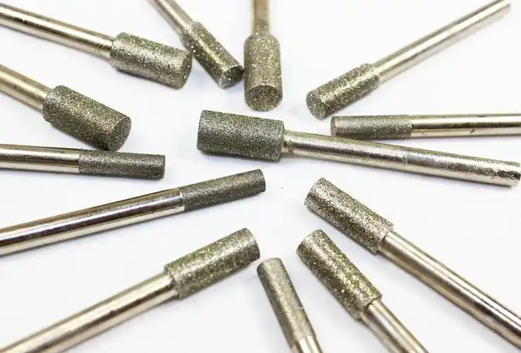 高品质金刚石磨头【6x7圆柱/加长柄200#】玉石雕磨头 石刻磨头