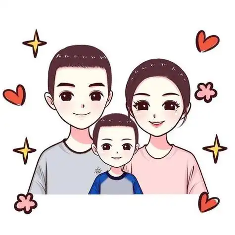 三口之家动漫头像超萌 动漫头像图片大全 -【爱个性】