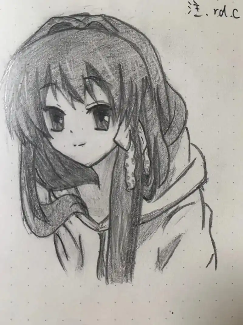 临摹 #手绘 #铅笔画 #clannad #藤林杏 摸个藤 - 抖音