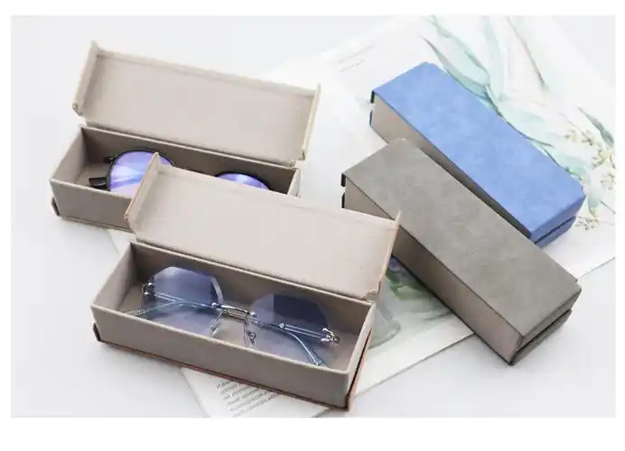 羊巴皮新款镜盒女太阳镜墨镜收纳盒子眼镜盒包装定做logo厂家供应