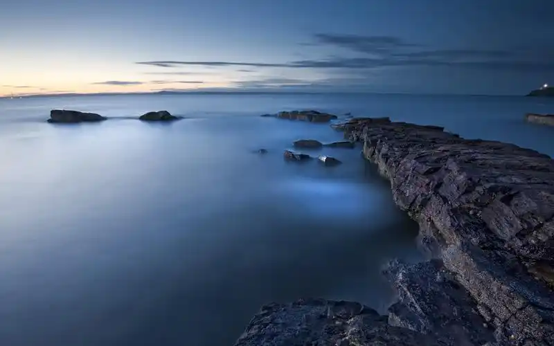 蓝色日落风景桌面壁纸精美的图片