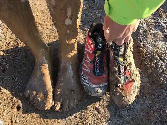 裹满泥浆的脚和光荣的战鞋参加征2,完全是找虐的感觉历尽千辛万苦终于