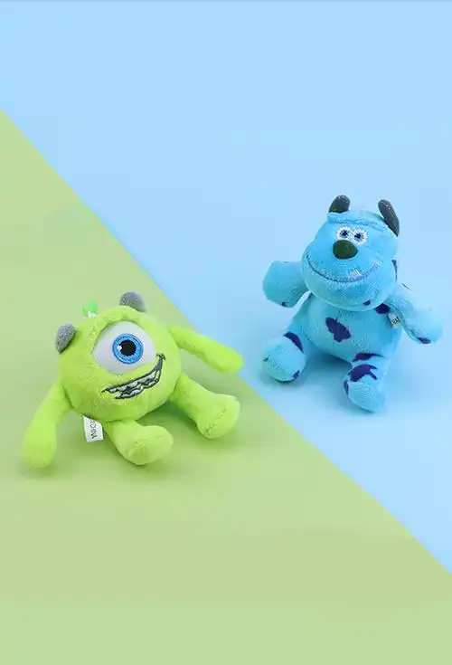 定制怪兽大学毛怪可爱大眼仔丑萌男毛绒韩国公仔书包小挂件背包挂饰