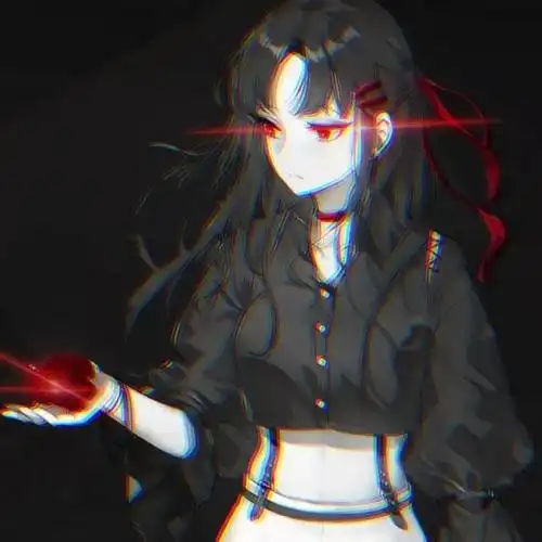 黑暗系二次元动漫女生头像,爱与不爱,全在我们一念之间