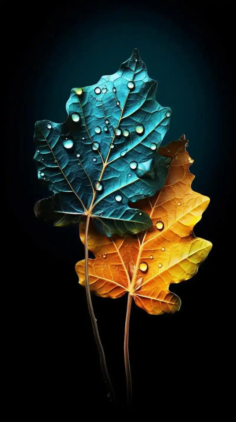 好看的叶子壁纸#屏保该换了系列 #手机锁屏 #美出高级感 # - 抖音