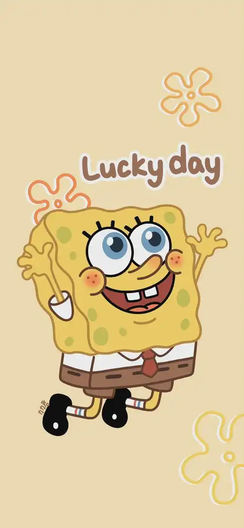 海绵宝宝系列卡通清新颜色手机壁纸 养眼舒适的锁屏 _动漫卡通手机