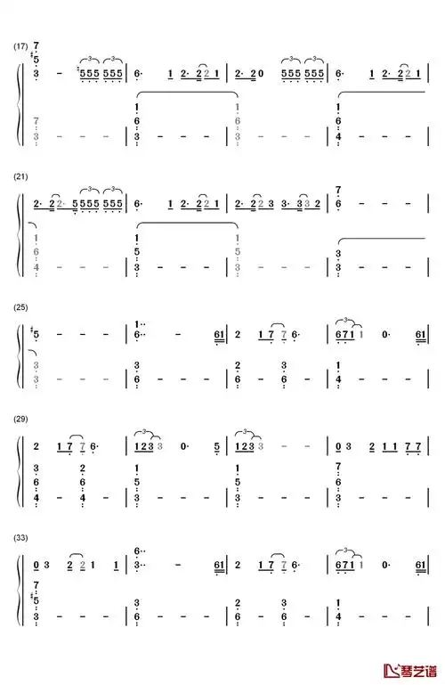 rise钢琴简谱-数字双手-katy perry