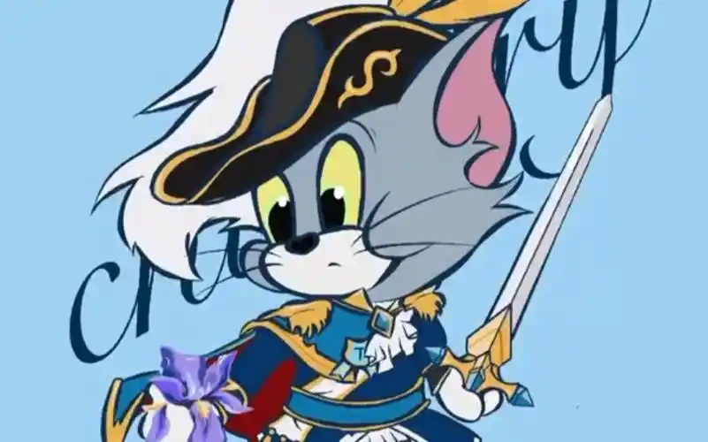 剑汤骑士精神头像绘画缩时录制【猫和老鼠】