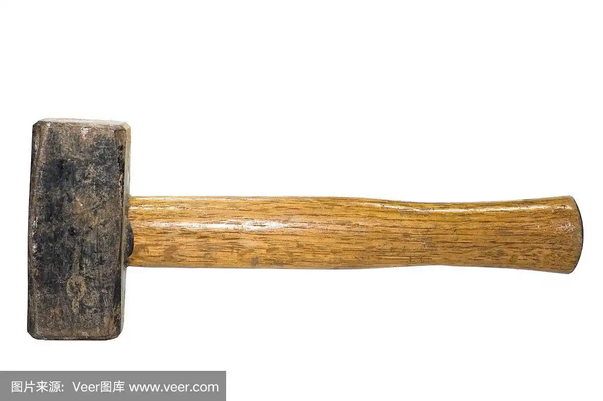 在白色背景上使用重锤