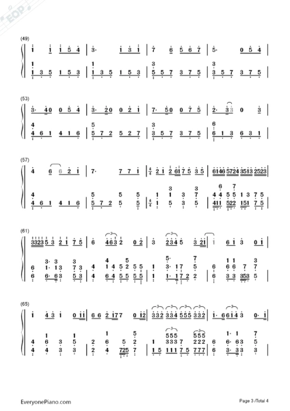 求《终身美丽》简谱