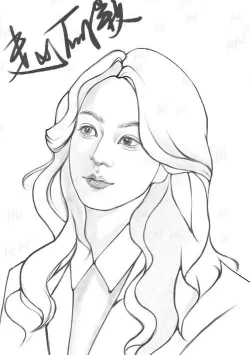 风吹半夏-许半夏#画画  #线稿  #赵丽颖  #笔记灵感  #风吹半夏许半夏