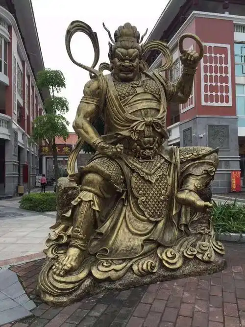 四大天王佛像温州慈宏佛像厂家批发精品木雕四大天王菩萨站像四大天王