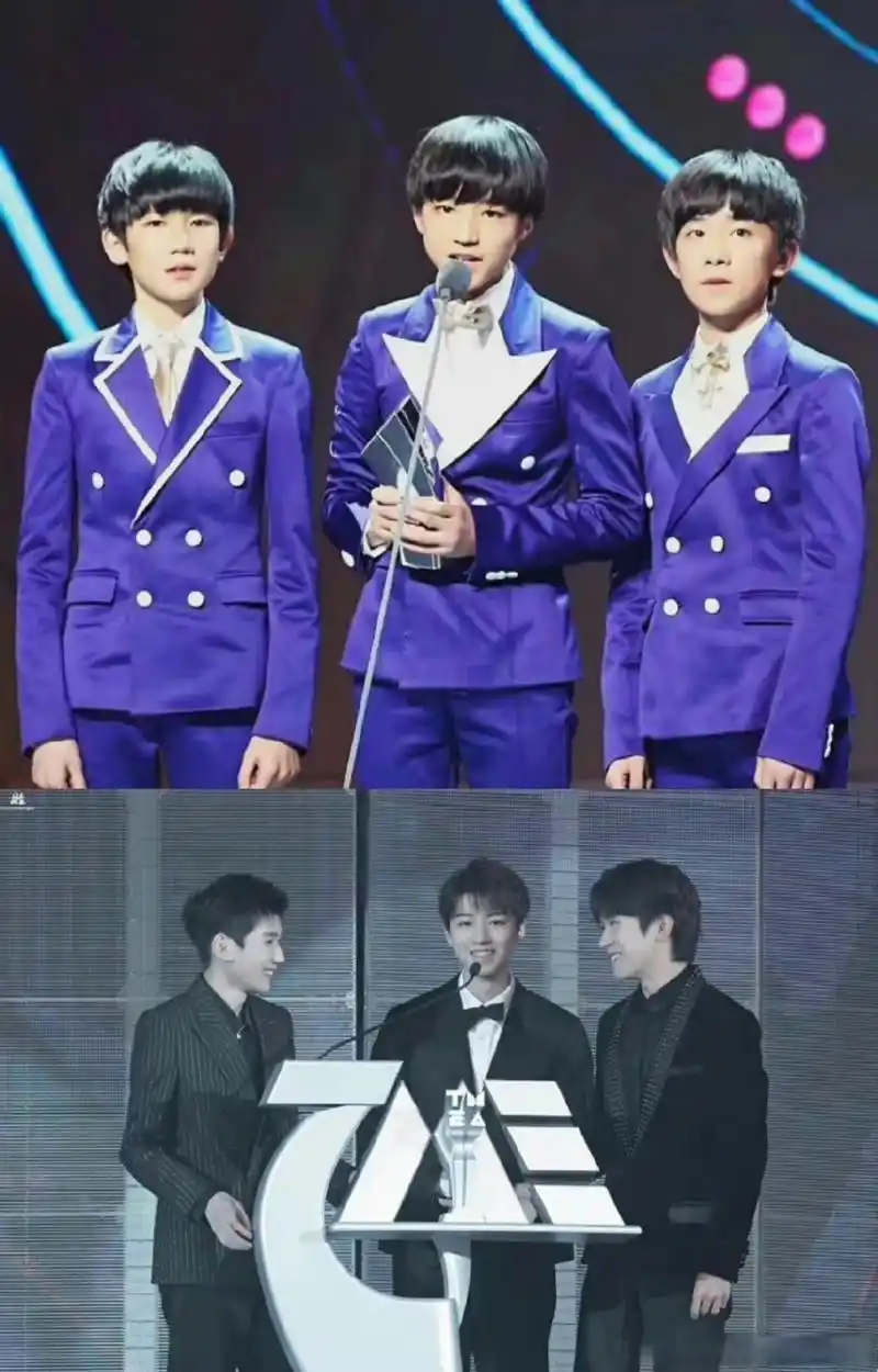 tfboys415九周年了#当时第一次获奖我还在上初中现在三小只也都成长