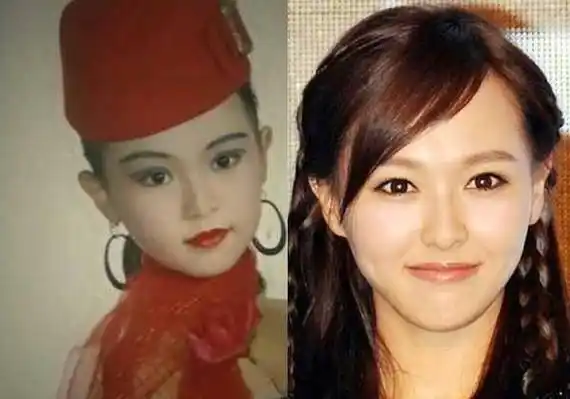 刘诗诗更加低调,网上流传的高清童年照太少,同样