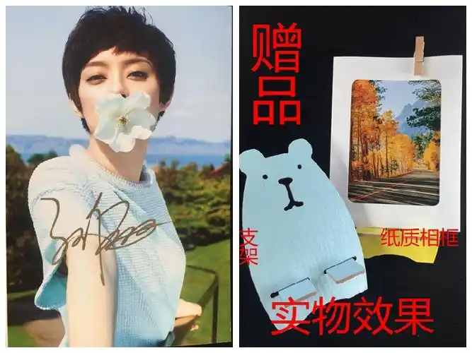 孙俪 亲笔签名 b款 购满5张送1张 3张包邮 2018 写真宣传签名照