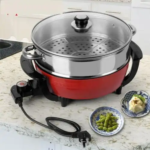 电炒锅多功能家用宿舍学生电热锅电蒸锅煮饭锅鸳鸯锅炒烤炖煮熬蒸