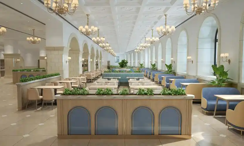 充满美感的员工餐厅设计华为公司将松山湖82号员工餐厅