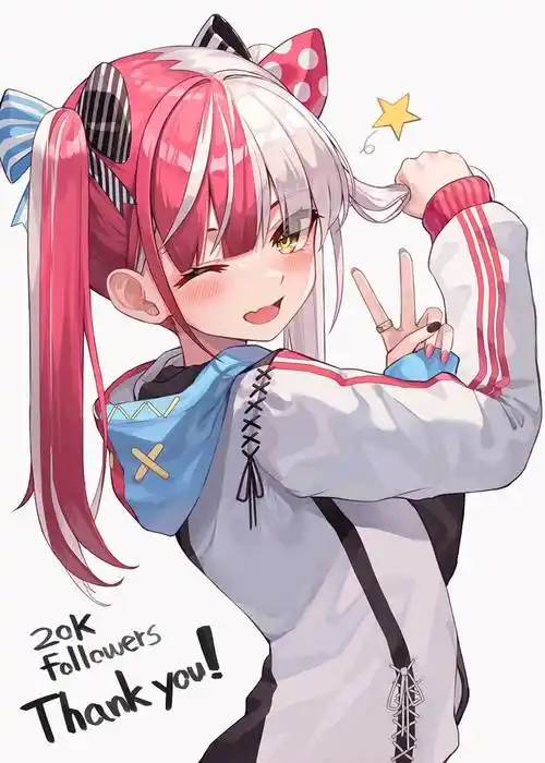 thankyou20kfollowersmyungyi的双马尾少女插画图片