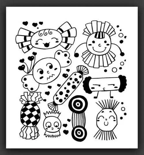 儿童画|简单的线条和形状的概括,这60例简笔画素材值得收藏