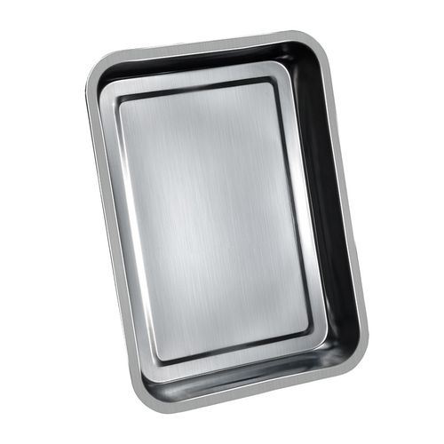 不锈钢盘子长方形托盘餐盘蒸饭烧烤烤盘铁盘果盘盘