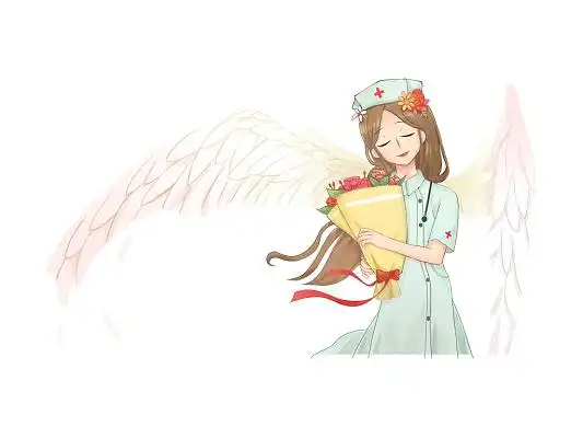 彩色手绘卡通护士医护人物白衣天使护士节元素png素材