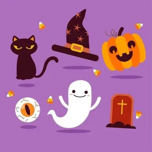万圣节元素矢量图片