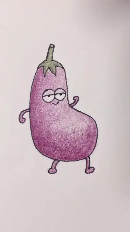 如何画茄子简笔画